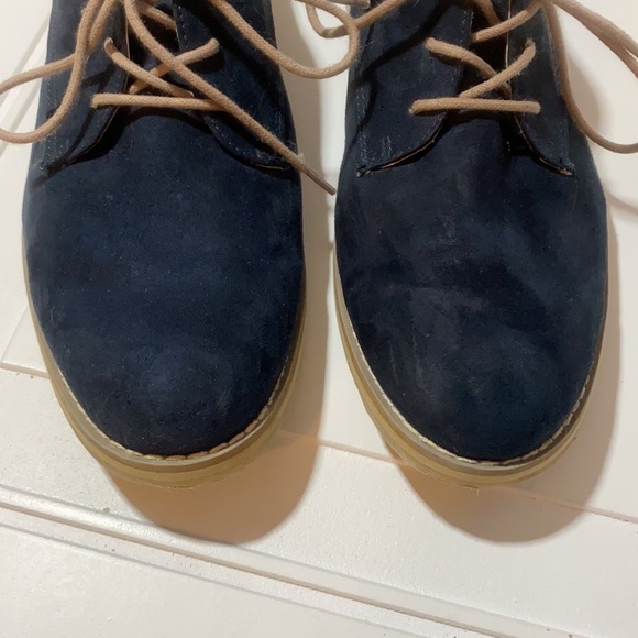 H&M Men’s Blue Suede Derby Oxford Shoe 40 (7.5) - Picture 7 of 10